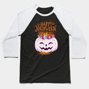 Halloween Happy Halloween Funny Unicorn Costume Baseball T-Shirt